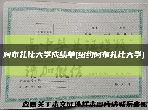 阿布扎比大学成绩单(纽约阿布扎比大学)缩略图