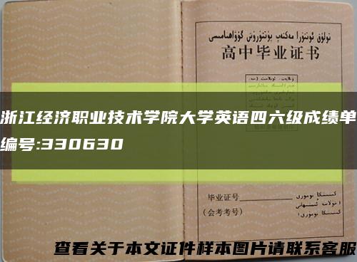 浙江经济职业技术学院大学英语四六级成绩单编号:330630缩略图