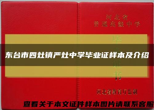 东台市四灶镇严灶中学毕业证样本及介绍缩略图