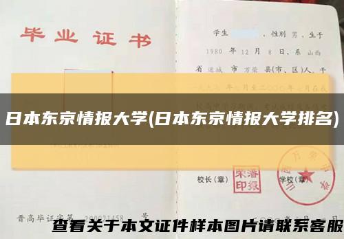 日本东京情报大学(日本东京情报大学排名)缩略图