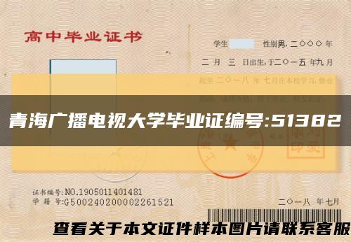 青海广播电视大学毕业证编号:51382缩略图