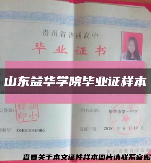 山东益华学院毕业证样本缩略图