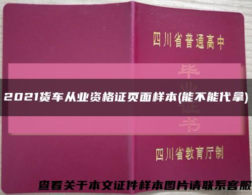 2021货车从业资格证页面样本(能不能代拿)缩略图