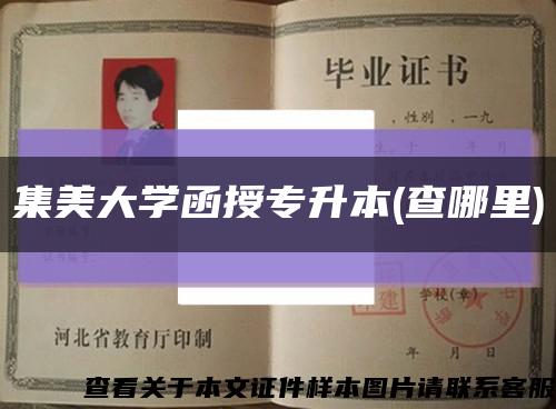 集美大学函授专升本(查哪里)缩略图