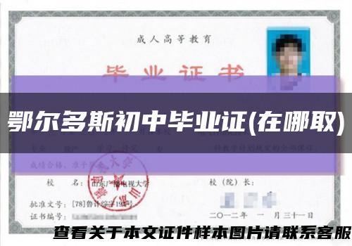 鄂尔多斯初中毕业证(在哪取)缩略图