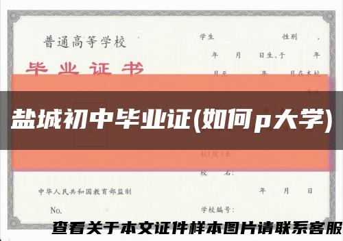 盐城初中毕业证(如何p大学)缩略图