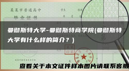 曼彻斯特大学-曼彻斯特商学院(曼彻斯特大学有什么样的简介？)缩略图