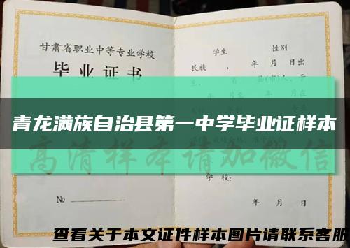 青龙满族自治县第一中学毕业证样本缩略图