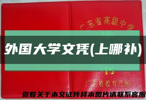 外国大学文凭(上哪补)缩略图