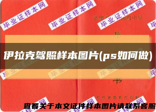 伊拉克驾照样本图片(ps如何做)缩略图