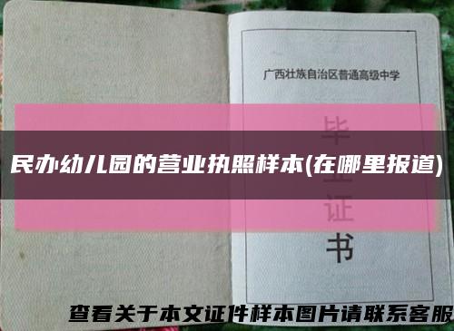 民办幼儿园的营业执照样本(在哪里报道)缩略图