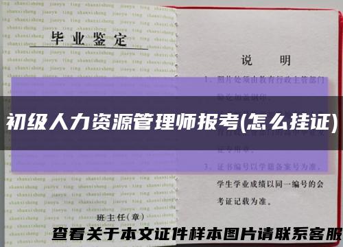 初级人力资源管理师报考(怎么挂证)缩略图