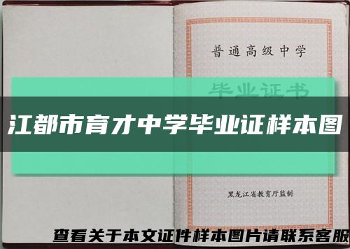 江都市育才中学毕业证样本图缩略图