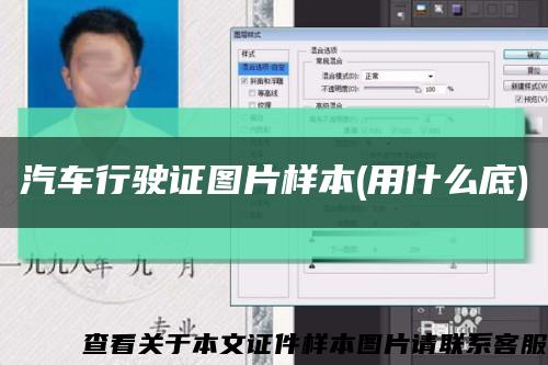 汽车行驶证图片样本(用什么底)缩略图