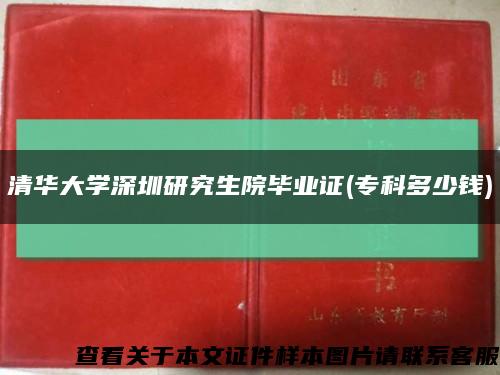 清华大学深圳研究生院毕业证(专科多少钱)缩略图