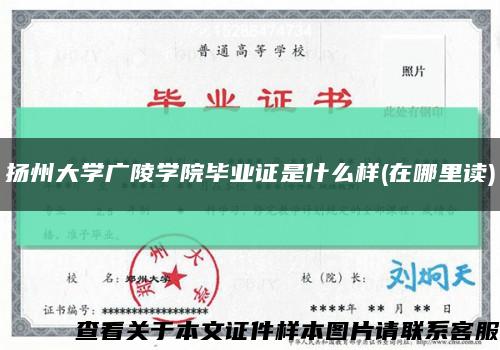 扬州大学广陵学院毕业证是什么样(在哪里读)缩略图