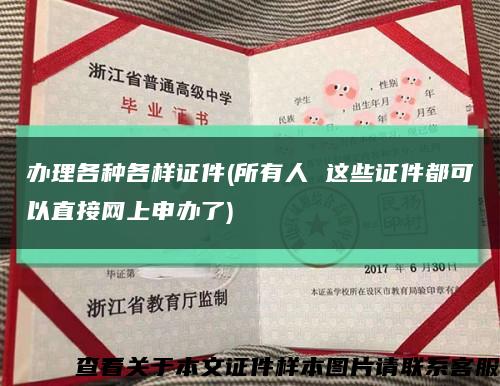 办理各种各样证件(所有人 这些证件都可以直接网上申办了)缩略图