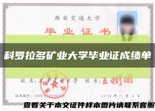 科罗拉多矿业大学毕业证成绩单缩略图