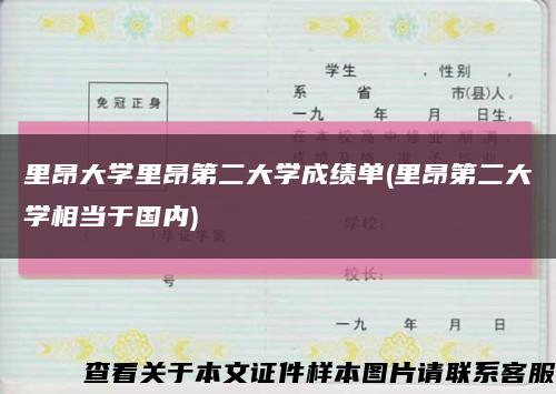 里昂大学里昂第二大学成绩单(里昂第二大学相当于国内)缩略图