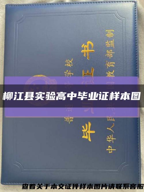 柳江县实验高中毕业证样本图缩略图