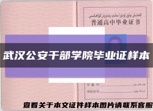 武汉公安干部学院毕业证样本缩略图