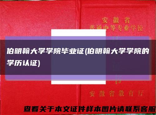 伯明翰大学学院毕业证(伯明翰大学学院的学历认证)缩略图