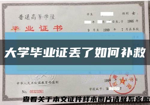 大学毕业证丢了如何补救缩略图