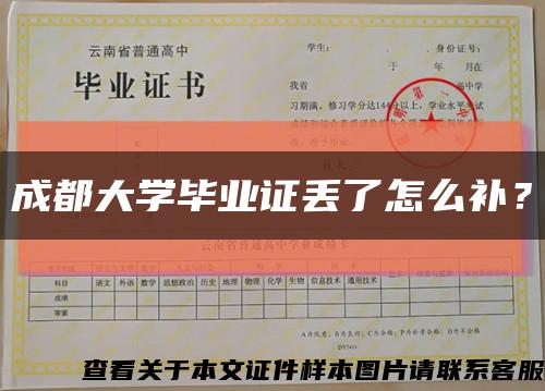 成都大学毕业证丢了怎么补？缩略图