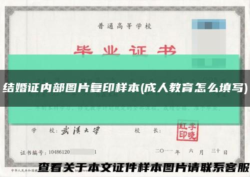 结婚证内部图片复印样本(成人教育怎么填写)缩略图