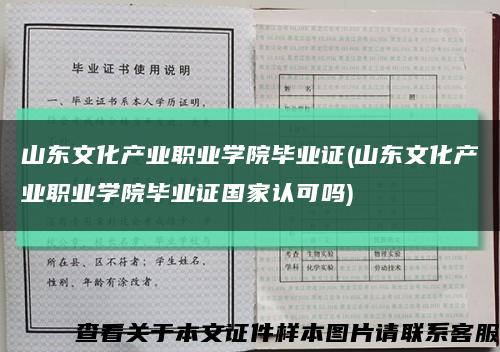 山东文化产业职业学院毕业证(山东文化产业职业学院毕业证国家认可吗)缩略图