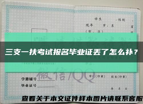 三支一扶考试报名毕业证丢了怎么补？缩略图