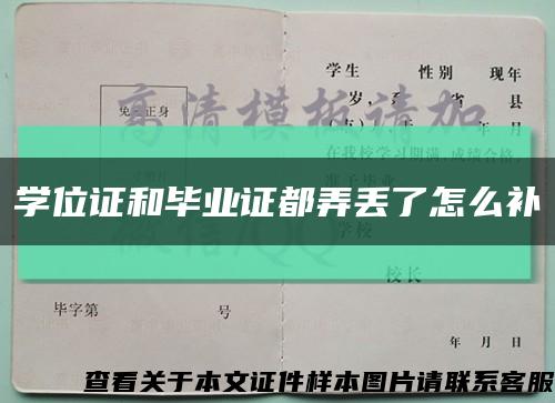 学位证和毕业证都弄丢了怎么补缩略图