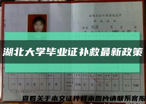 湖北大学毕业证补救最新政策缩略图