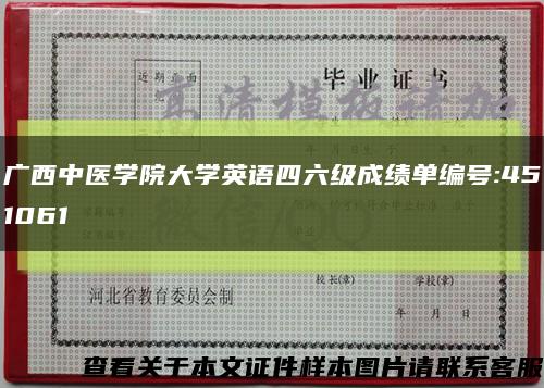 广西中医学院大学英语四六级成绩单编号:451061缩略图