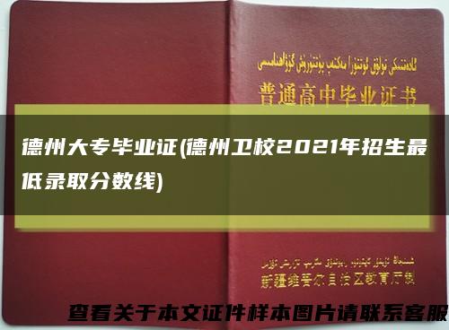 德州大专毕业证(德州卫校2021年招生最低录取分数线)缩略图