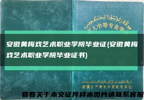 安徽黄梅戏艺术职业学院毕业证(安徽黄梅戏艺术职业学院毕业证书)缩略图