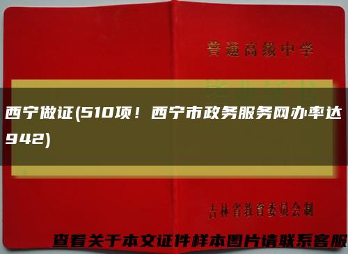 西宁做证(510项！西宁市政务服务网办率达942)缩略图