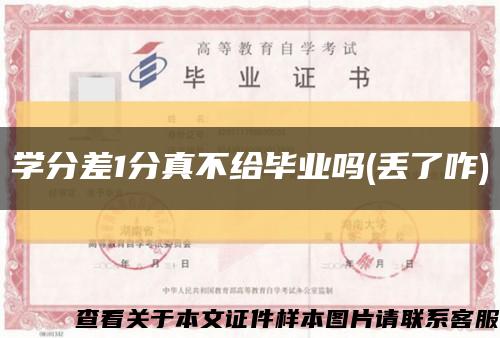 学分差1分真不给毕业吗(丢了咋)缩略图