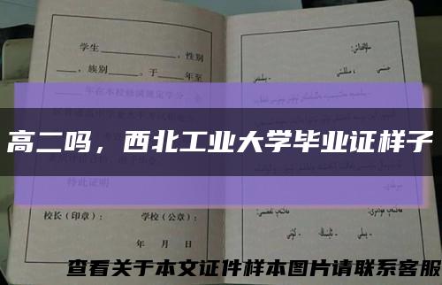 高二吗，西北工业大学毕业证样子缩略图