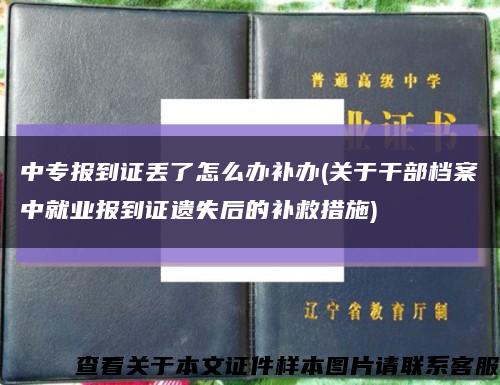 中专报到证丢了怎么办补办(关于干部档案中就业报到证遗失后的补救措施)缩略图