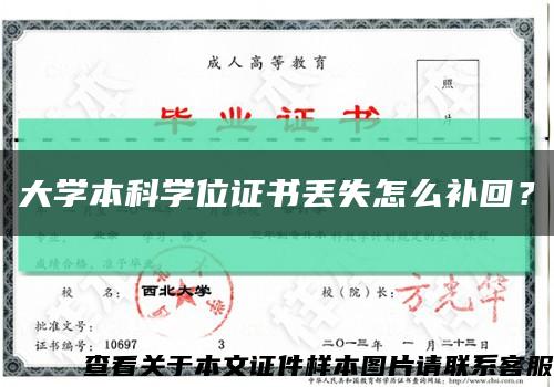 大学本科学位证书丢失怎么补回？缩略图