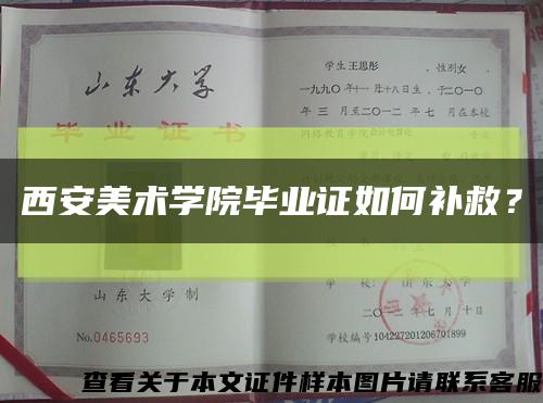 西安美术学院毕业证如何补救？缩略图