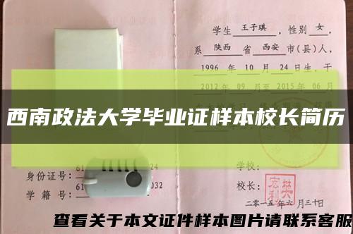 西南政法大学毕业证样本校长简历缩略图