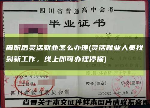 离职后灵活就业怎么办理(灵活就业人员找到新工作，线上即可办理停保)缩略图