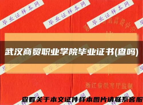 武汉商贸职业学院毕业证书(查吗)缩略图