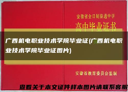 广西机电职业技术学院毕业证(广西机电职业技术学院毕业证图片)缩略图