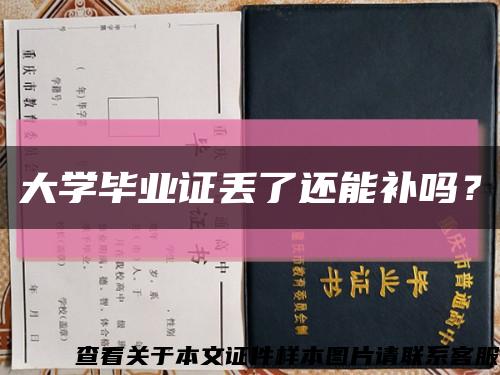 大学毕业证丢了还能补吗？缩略图