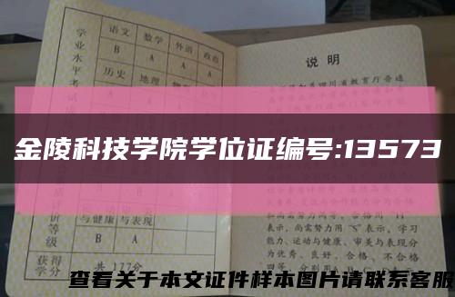 金陵科技学院学位证编号:13573缩略图