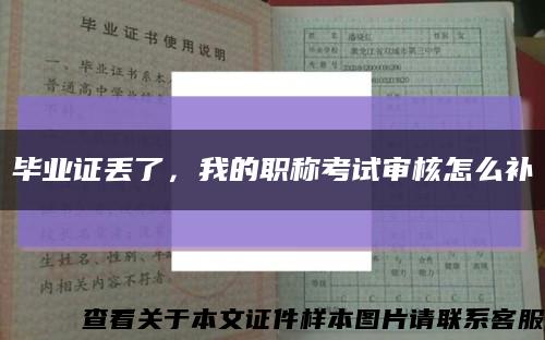 毕业证丢了，我的职称考试审核怎么补缩略图