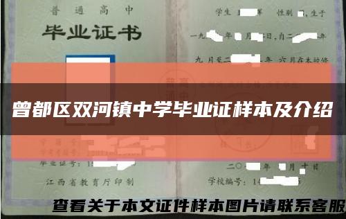 曾都区双河镇中学毕业证样本及介绍缩略图